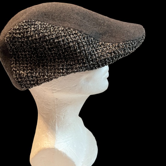 Vintage Kango Kangol Sz Large Wool Gray Tweed Cap Designer Men’s Hat Blise - Picture 5 of 8